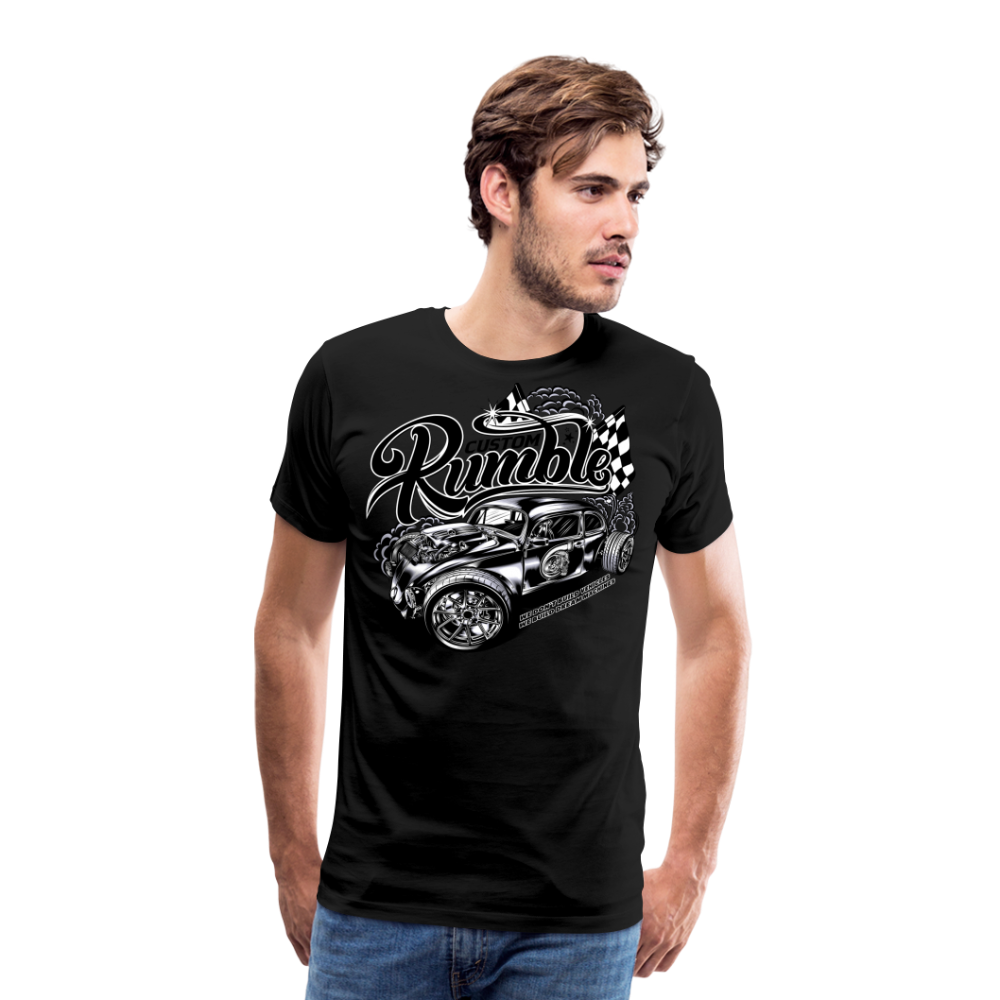 CUSTOM RUMBLE Vintage Retro Premium T-Shirt Herren - Schwarz