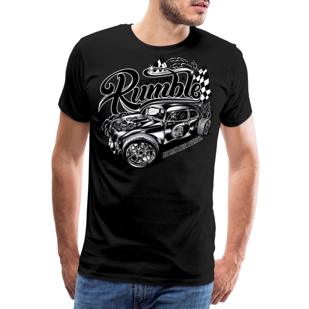 CUSTOM RUMBLE Vintage Retro Premium T-Shirt Herren - Schwarz