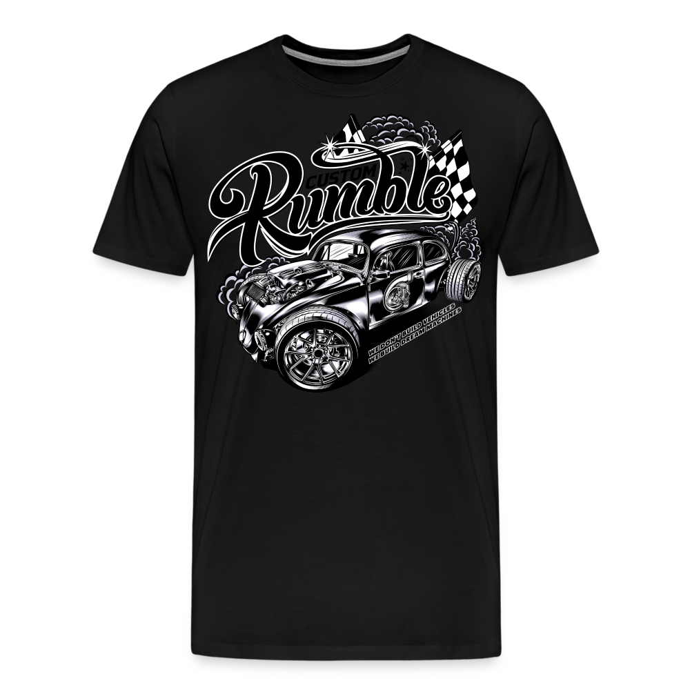 CUSTOM RUMBLE Vintage Retro Premium T-Shirt Herren - Schwarz