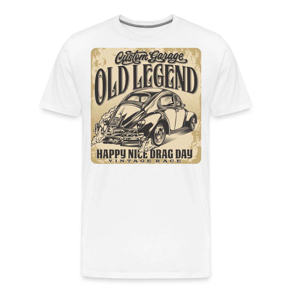OLD LEGEND Vintage Retro Premium T-Shirt Herren - Weiß