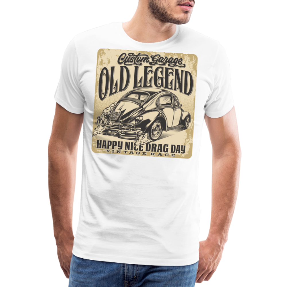 OLD LEGEND Vintage Retro Premium T-Shirt Herren - Weiß