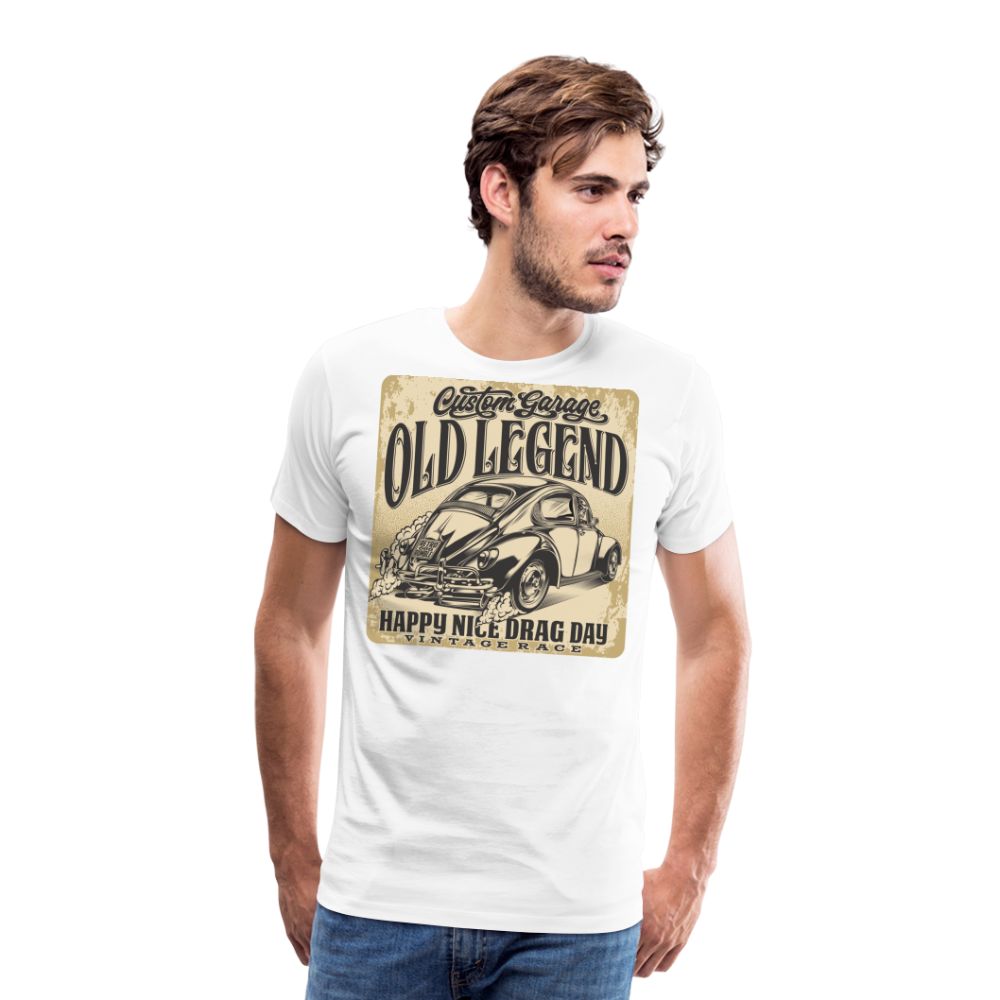 OLD LEGEND Vintage Retro Premium T-Shirt Herren - Weiß