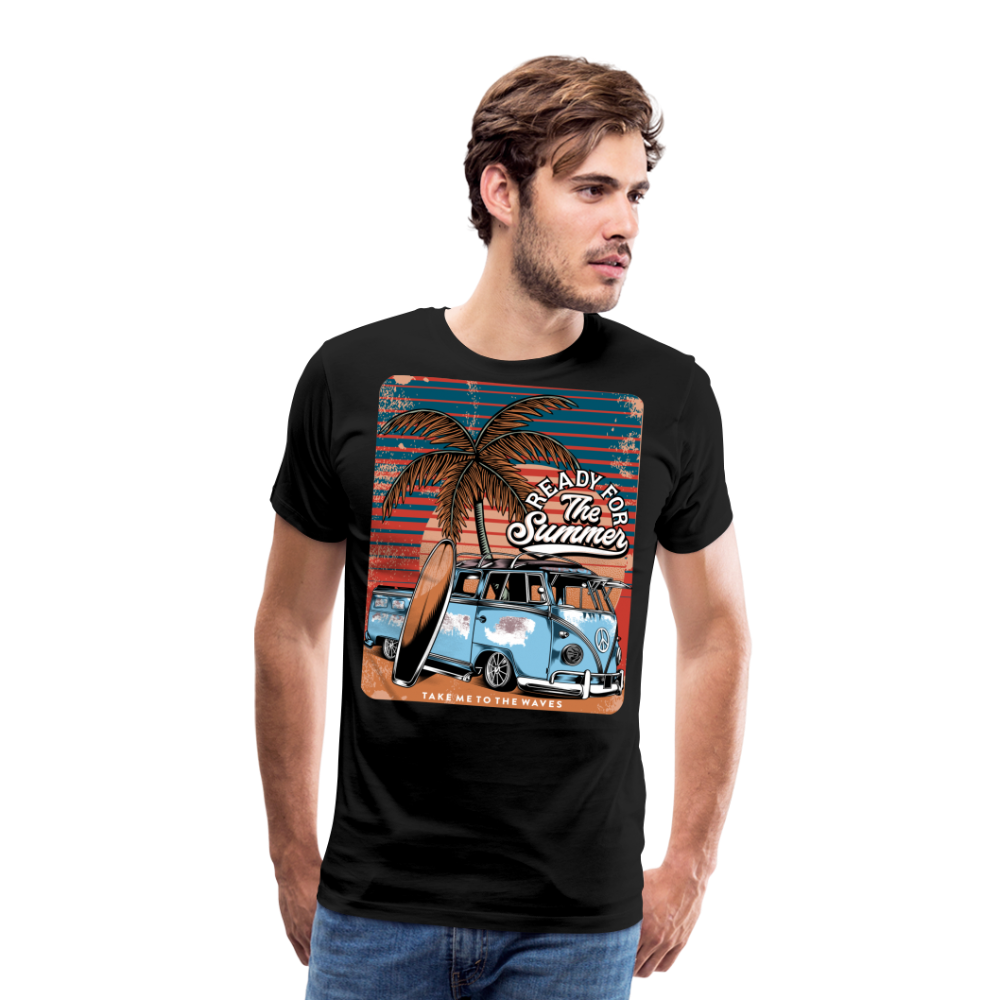 READY FOR THE SUMMER Vintage Retro Premium T-Shirt Herren - Schwarz