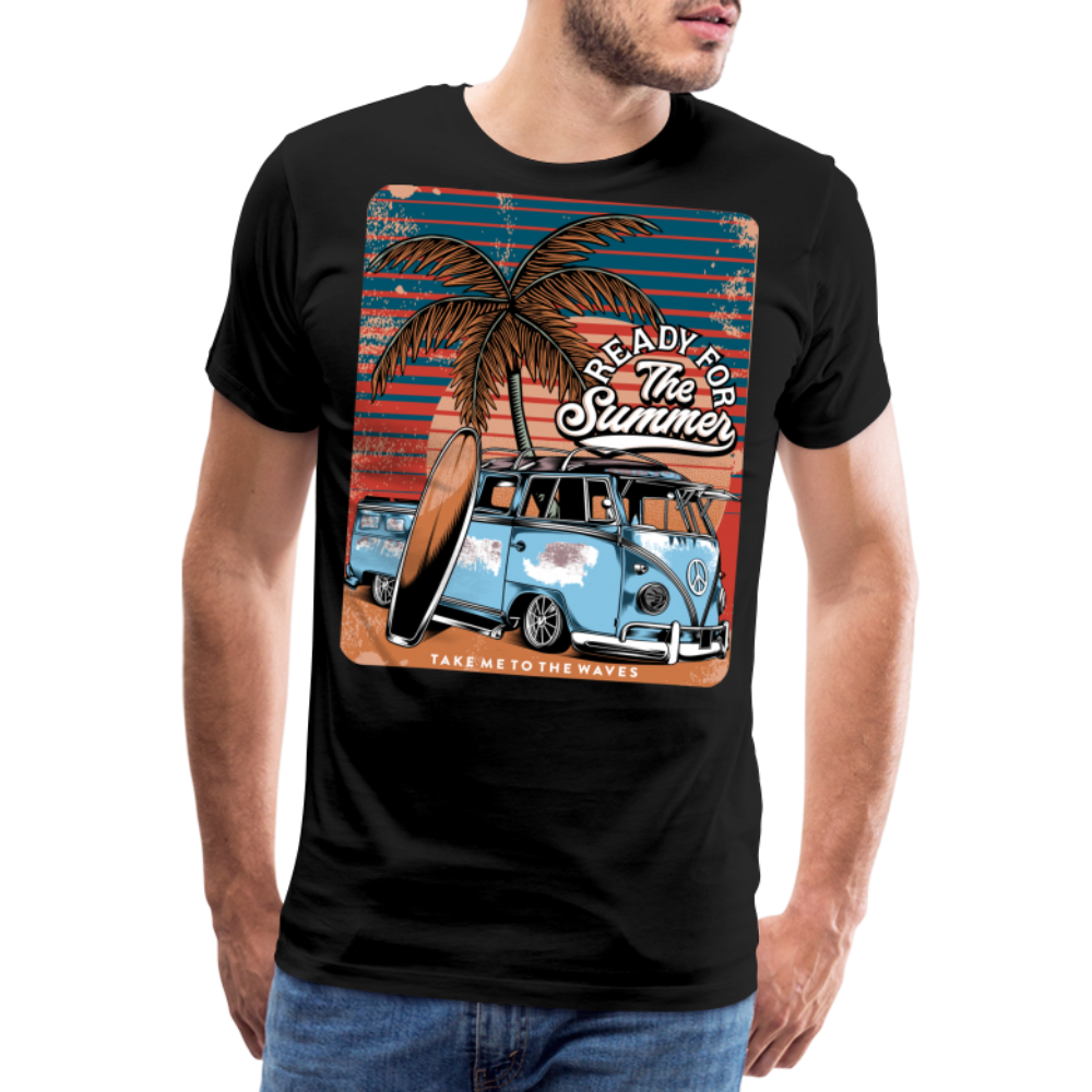 READY FOR THE SUMMER Vintage Retro Premium T-Shirt Herren - Schwarz