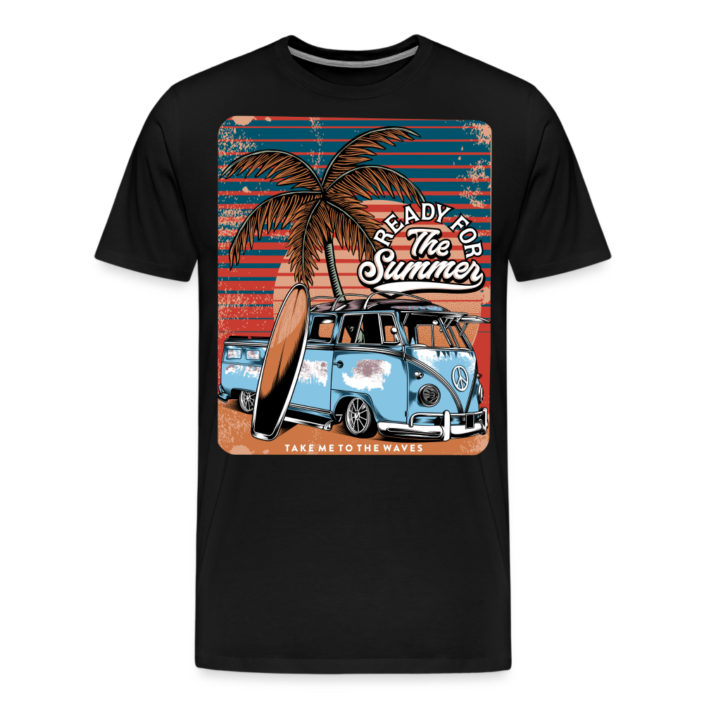 READY FOR THE SUMMER Vintage Retro Premium T-Shirt Herren - Schwarz