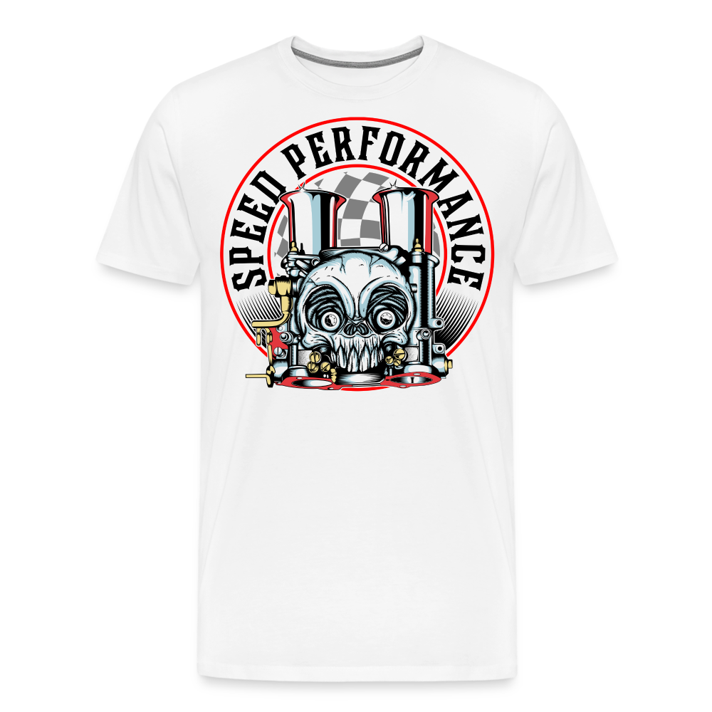 SPEED PERFORMANCE Vintage Retro Premium T-Shirt Herren - Weiß