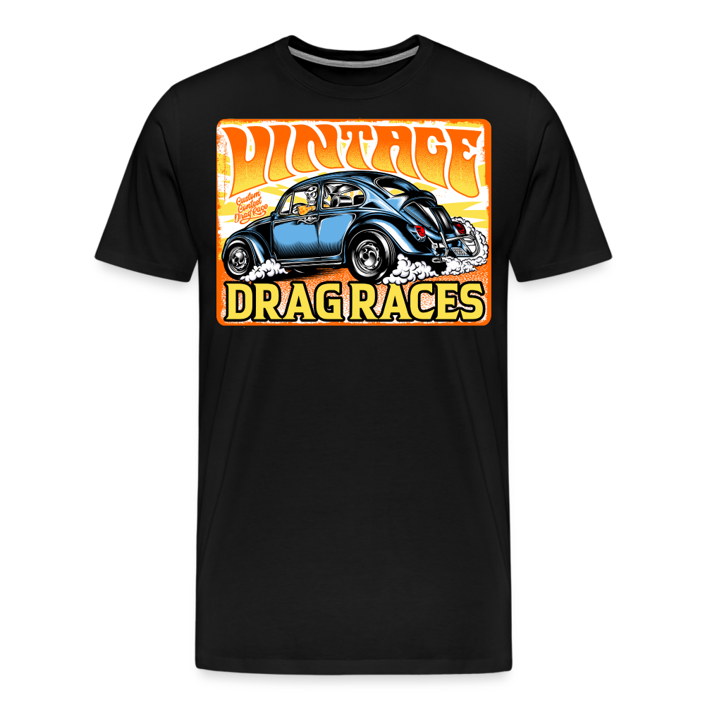 VINTAGE DRAGRACES Vintage Retro Premium T-Shirt Herren - Schwarz