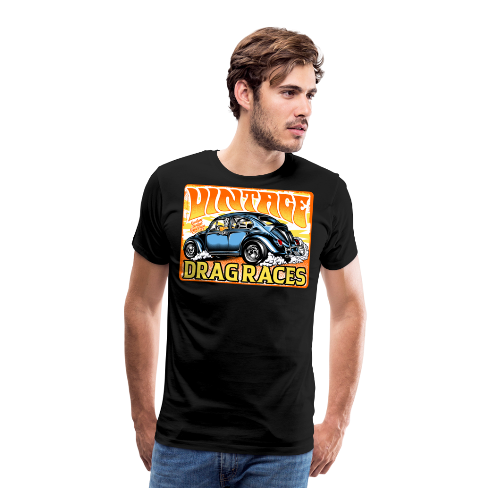 VINTAGE DRAGRACES Vintage Retro Premium T-Shirt Herren - Schwarz
