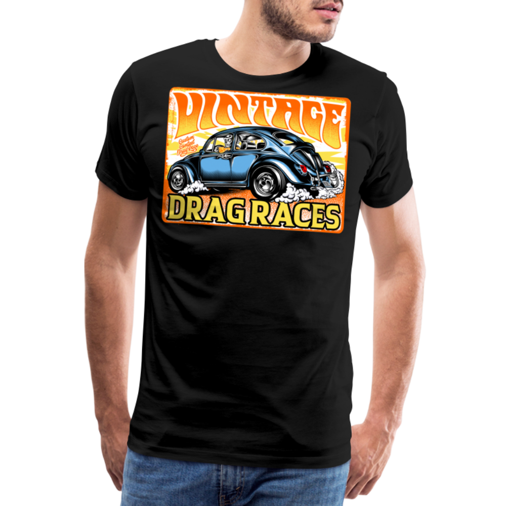 VINTAGE DRAGRACES Vintage Retro Premium T-Shirt Herren - Schwarz