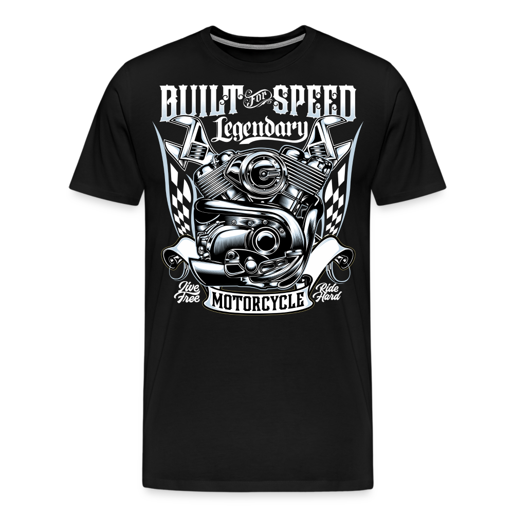 Built For Speed Vintage Retro Premium T-Shirt Herren - Schwarz