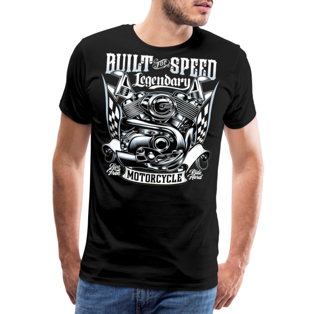 Built For Speed Vintage Retro Premium T-Shirt Herren - Schwarz