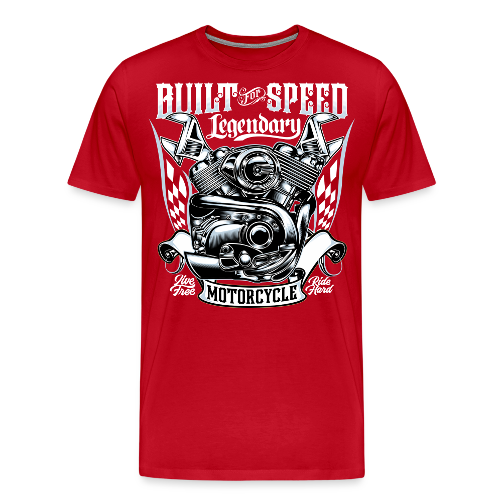 Built For Speed Vintage Retro Premium T-Shirt Herren - Rot