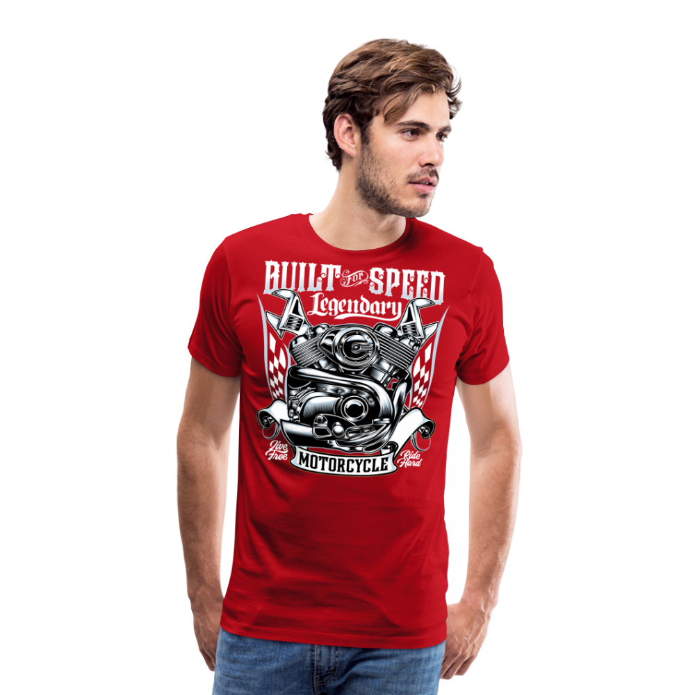 Built For Speed Vintage Retro Premium T-Shirt Herren - Rot