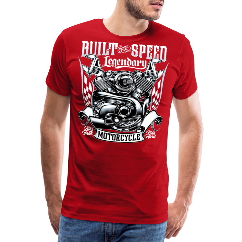 Built For Speed Vintage Retro Premium T-Shirt Herren - Rot