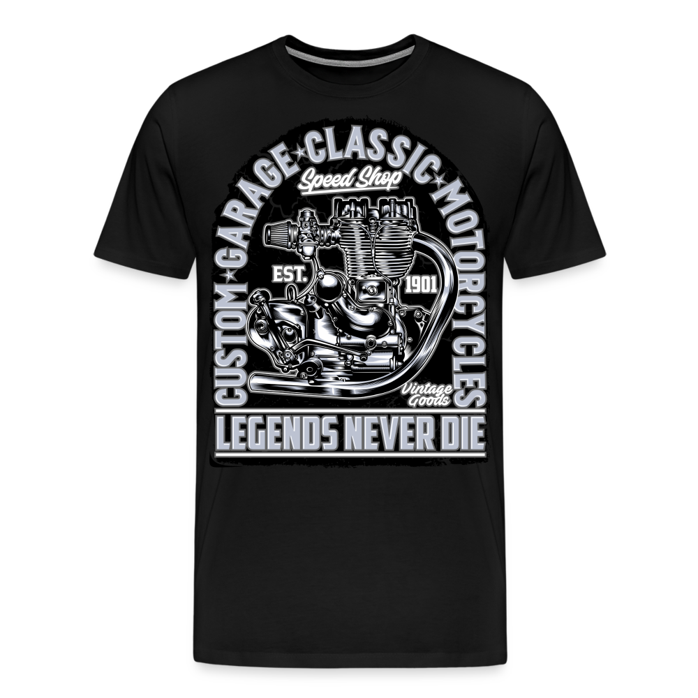 Legends Never Die Vintage Retro Premium T-Shirt Herren - Schwarz