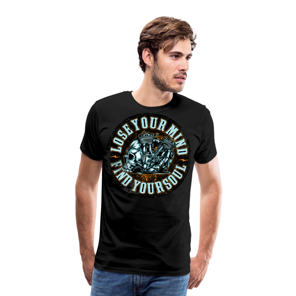 Lose Your Mind Find Your Soul Vintage Retro Premium T-Shirt Herren - Schwarz