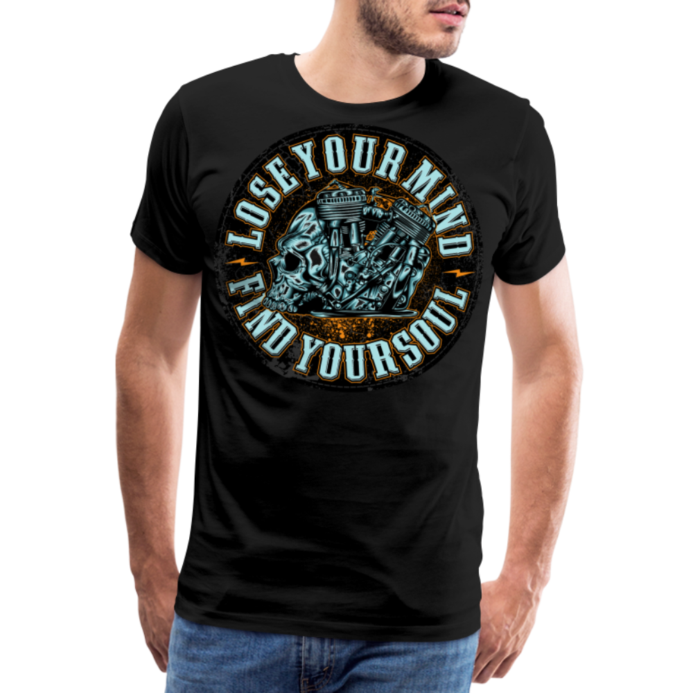 Lose Your Mind Find Your Soul Vintage Retro Premium T-Shirt Herren - Schwarz