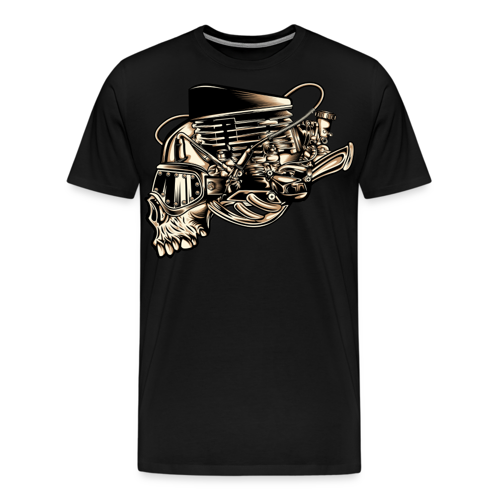 Steampunk Skull Vintage Retro Premium T-Shirt Herren - Schwarz