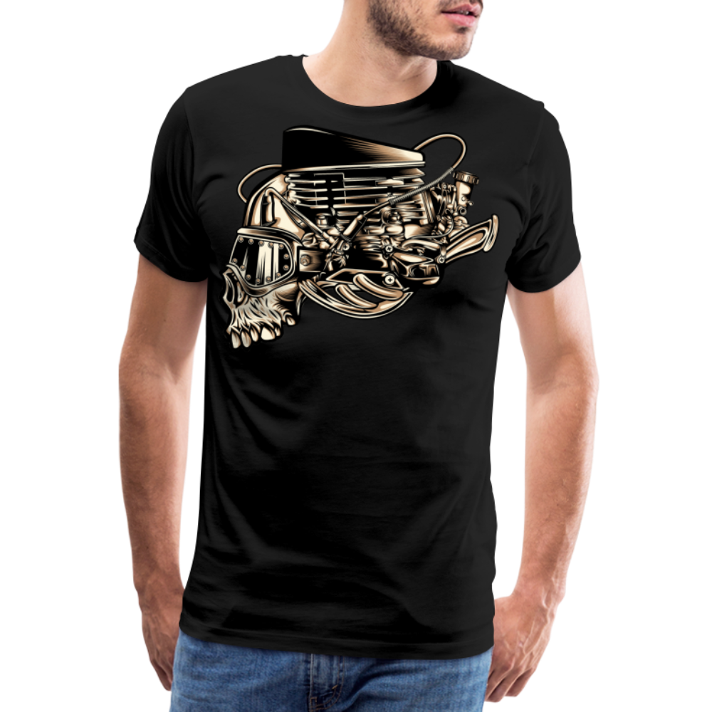 Steampunk Skull Vintage Retro Premium T-Shirt Herren - Schwarz