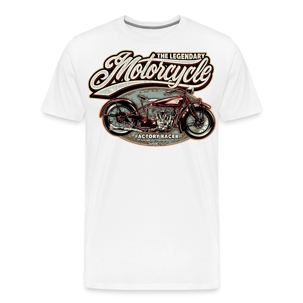 The Legendary Motorcycle Vintage Retro Premium T-Shirt Herren - Weiß