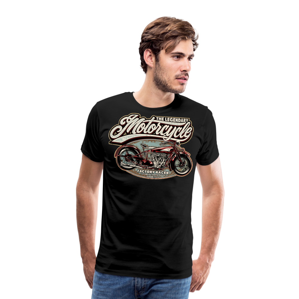 The Legendary Motorcycle Vintage Retro Premium T-Shirt Herren - Schwarz