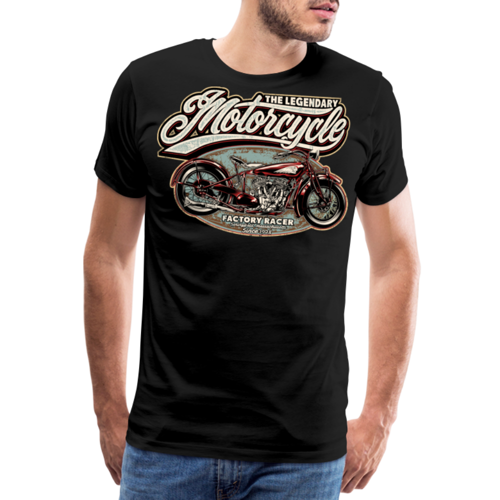 The Legendary Motorcycle Vintage Retro Premium T-Shirt Herren - Schwarz