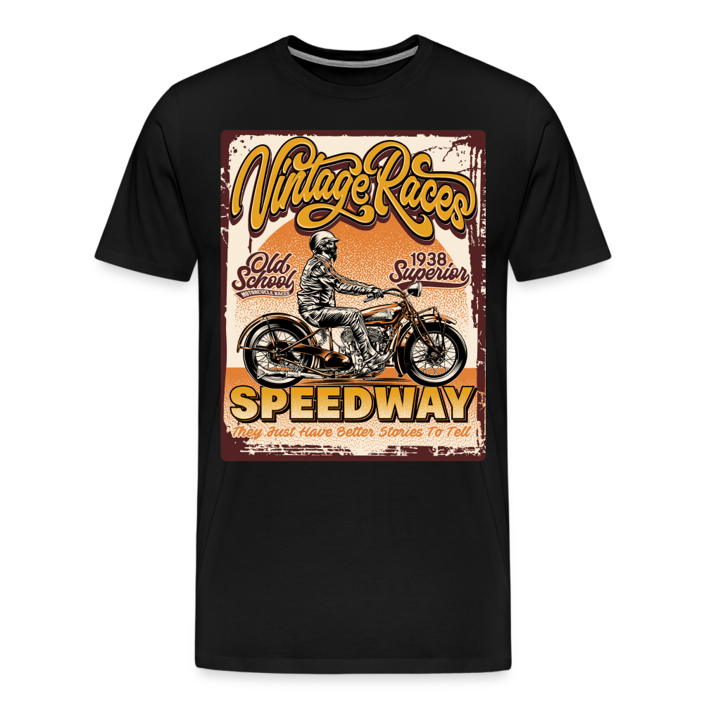 Vintage Races Speedway Vintage Retro Premium T-Shirt Herren - Schwarz