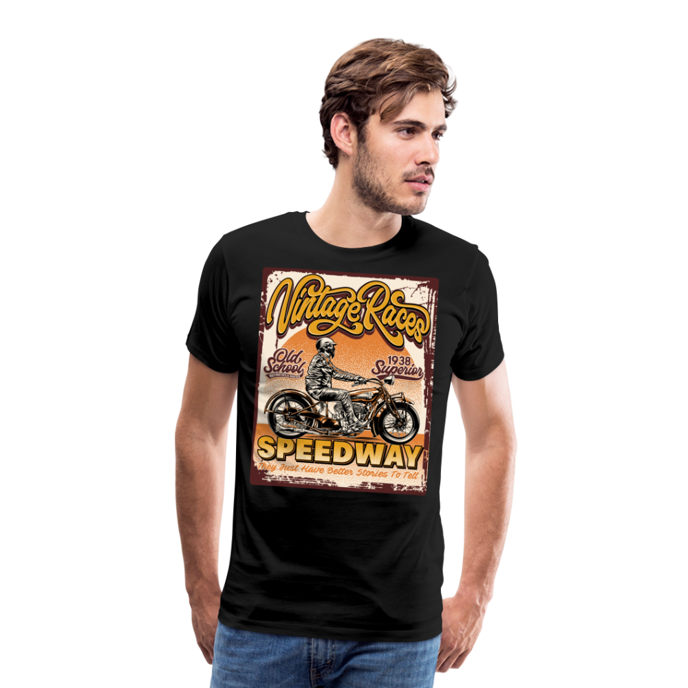 Vintage Races Speedway Vintage Retro Premium T-Shirt Herren - Schwarz