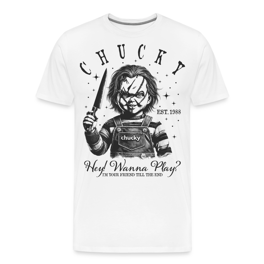 Chucky Halloween Horror Premium T-Shirt Herren - Weiß