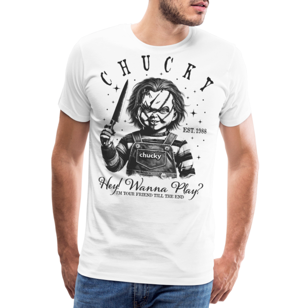 Chucky Halloween Horror Premium T-Shirt Herren - Weiß