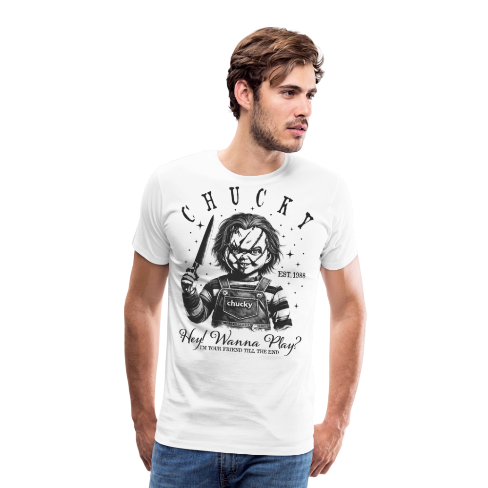 Chucky Halloween Horror Premium T-Shirt Herren - Weiß