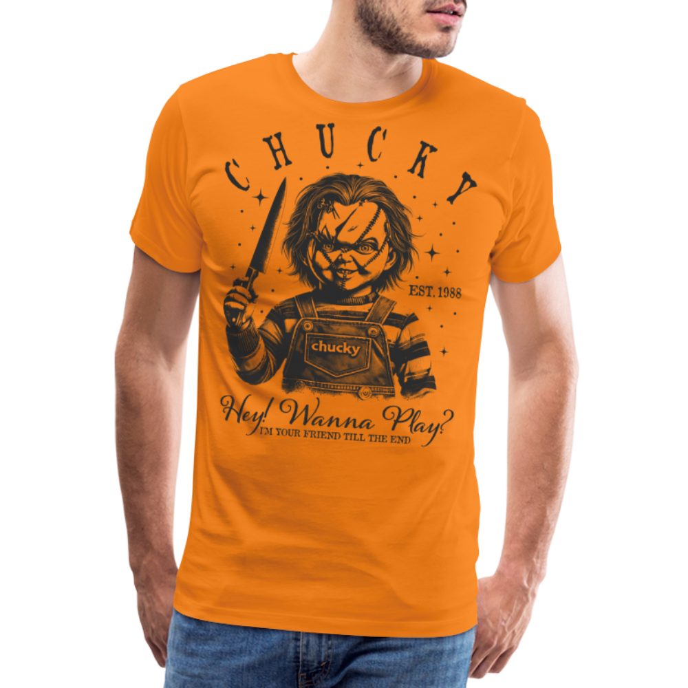 Chucky Halloween Horror Premium T-Shirt Herren - Orange