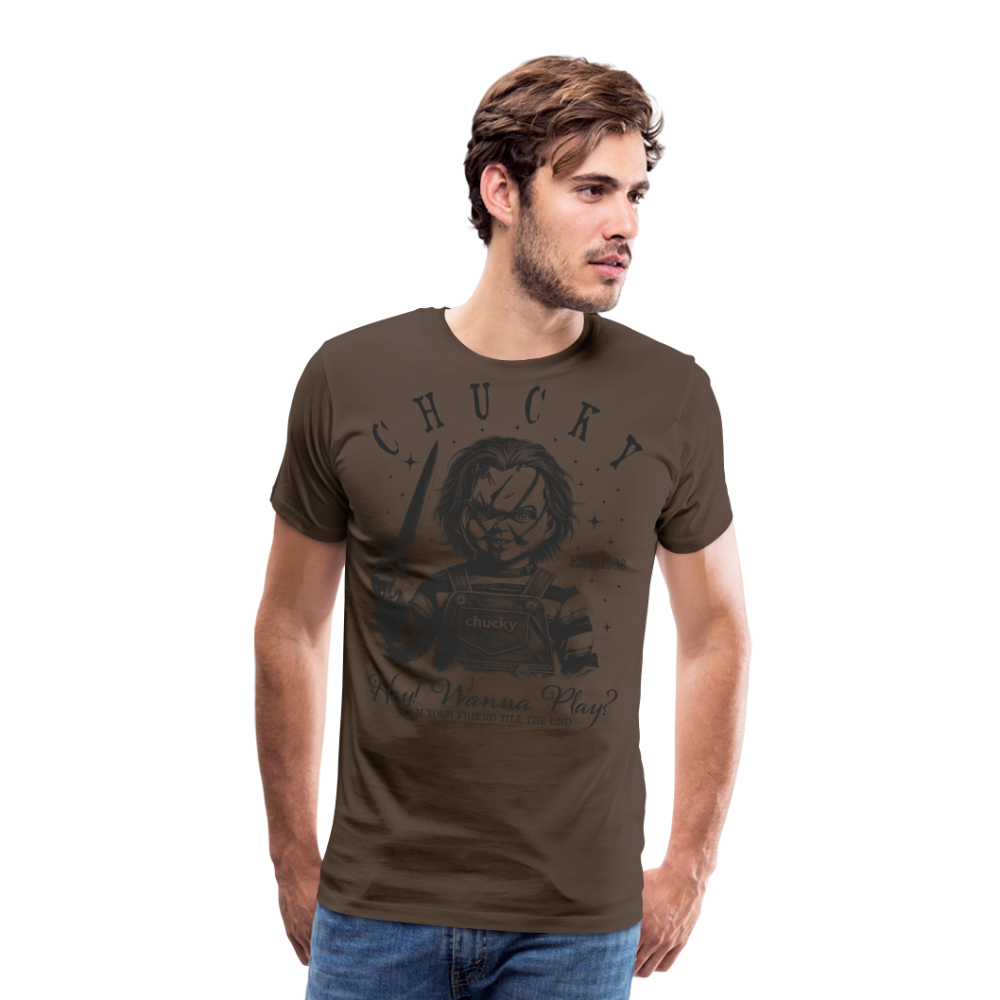Chucky Halloween Horror Premium T-Shirt Herren - Edelbraun