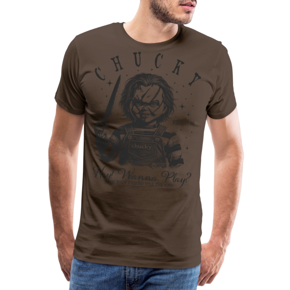 Chucky Halloween Horror Premium T-Shirt Herren - Edelbraun