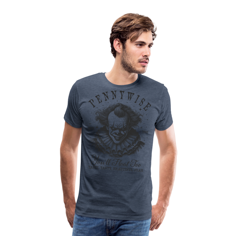 Horror Clown Halloween Horror Premium T-Shirt Herren - Blau meliert