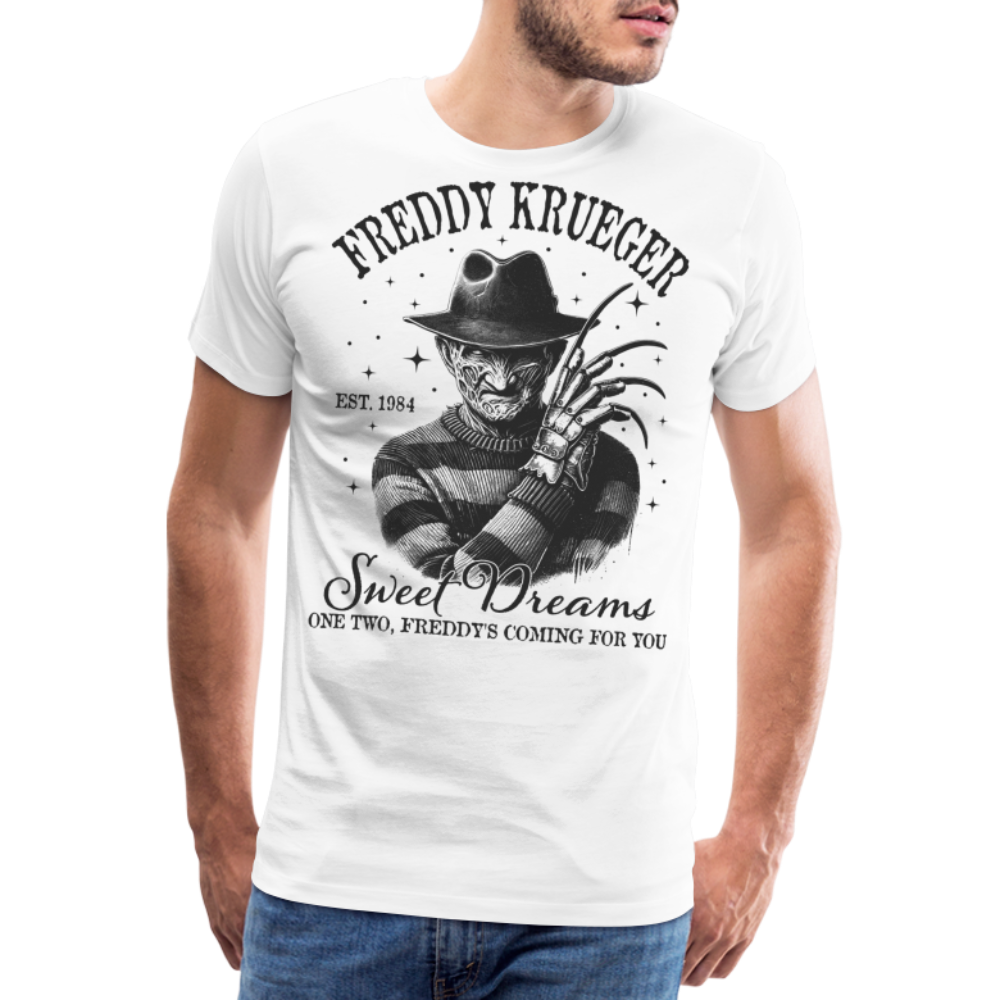 Freddy Halloween Horror Premium T-Shirt Herren - Weiß