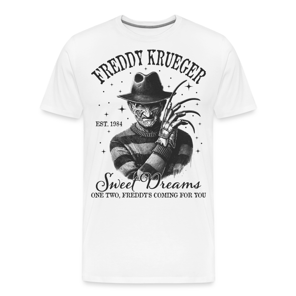 Freddy Halloween Horror Premium T-Shirt Herren - Weiß