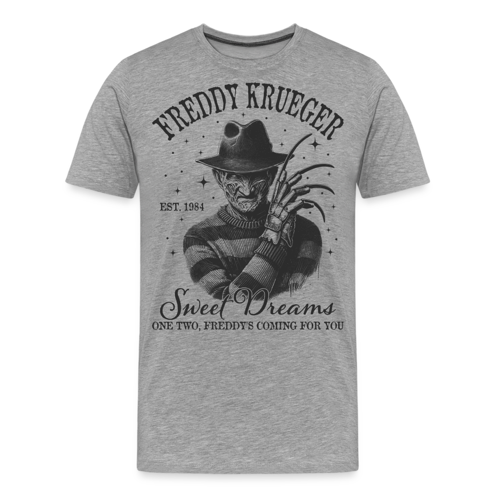 Freddy Halloween Horror Premium T-Shirt Herren - Grau meliert