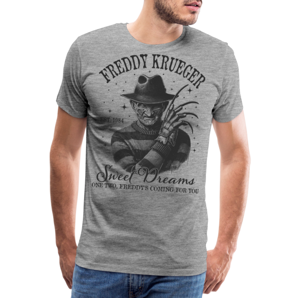 Freddy Halloween Horror Premium T-Shirt Herren - Grau meliert