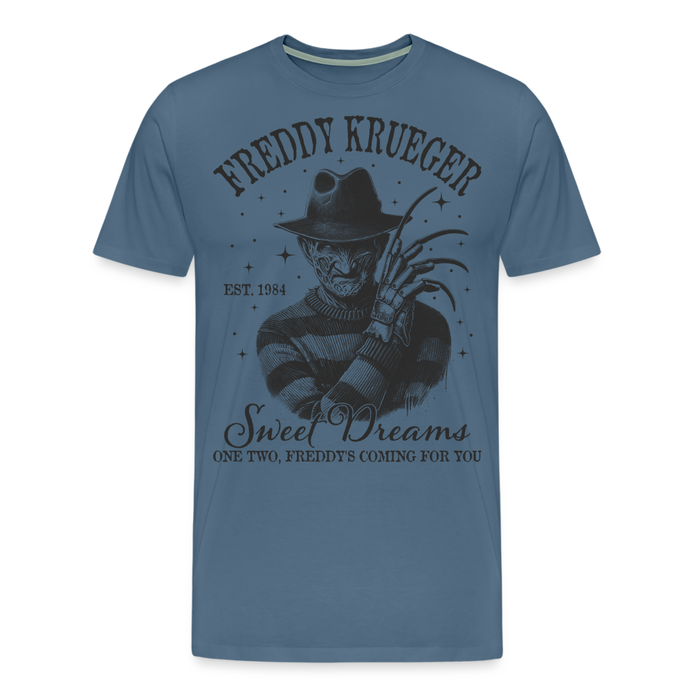 Freddy Halloween Horror Premium T-Shirt Herren - Blaugrau