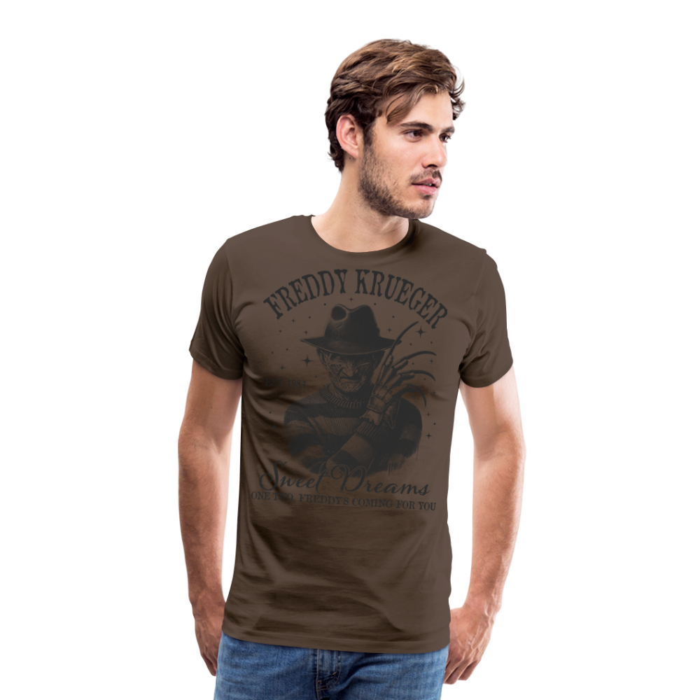 Freddy Halloween Horror Premium T-Shirt Herren - Edelbraun