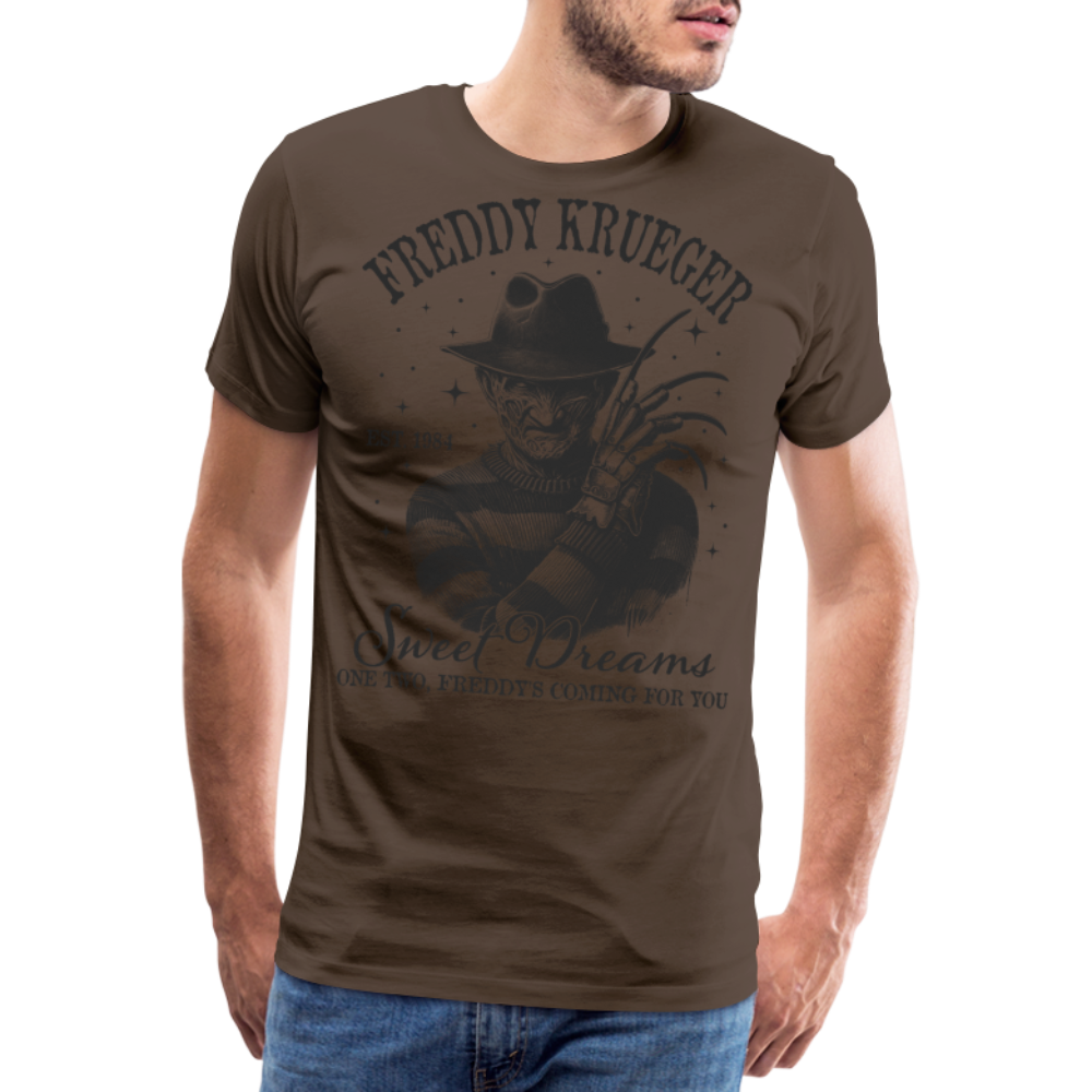 Freddy Halloween Horror Premium T-Shirt Herren - Edelbraun
