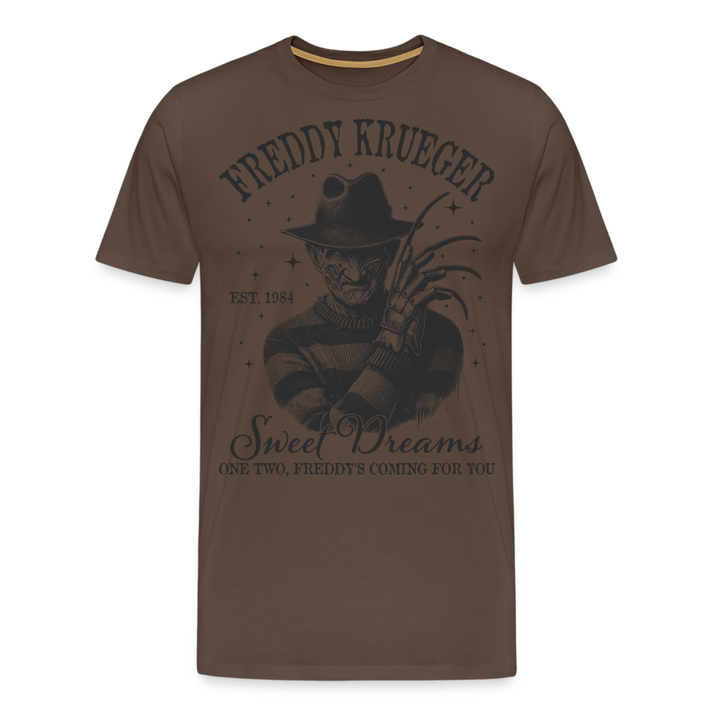 Freddy Halloween Horror Premium T-Shirt Herren - Edelbraun