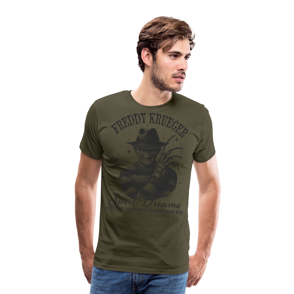 Freddy Halloween Horror Premium T-Shirt Herren - Khaki