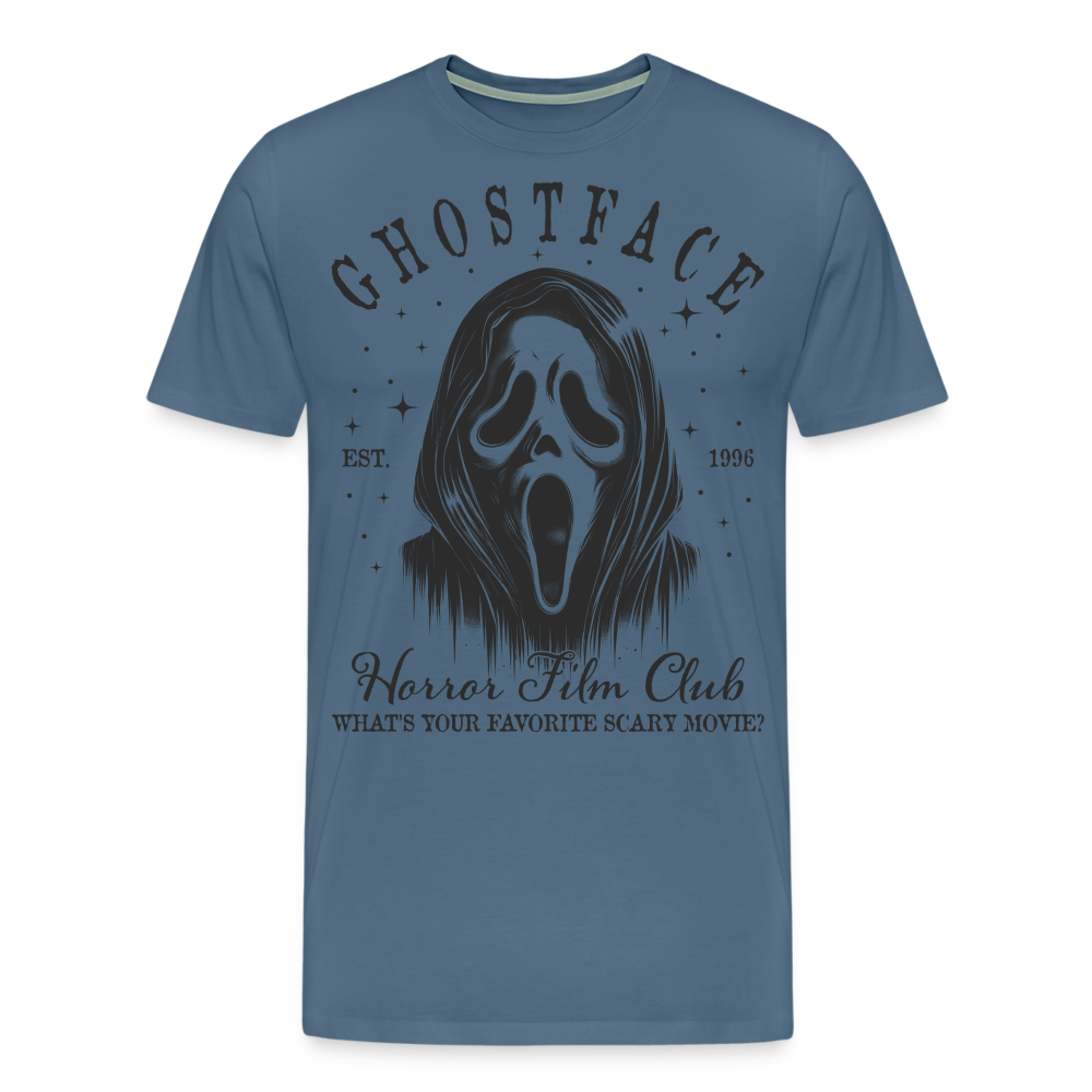 Ghostface Halloween Horror Premium T-Shirt Herren - Blaugrau