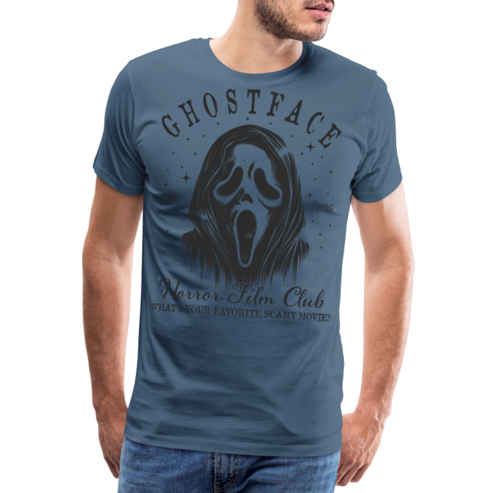 Ghostface Halloween Horror Premium T-Shirt Herren - Blaugrau