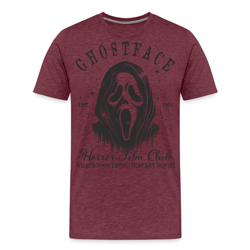 Ghostface Halloween Horror Premium T-Shirt Herren - Bordeauxrot meliert