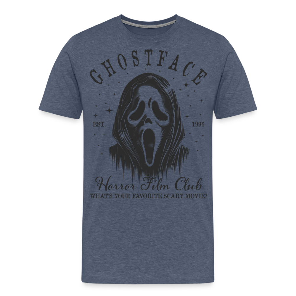 Ghostface Halloween Horror Premium T-Shirt Herren - Blau meliert
