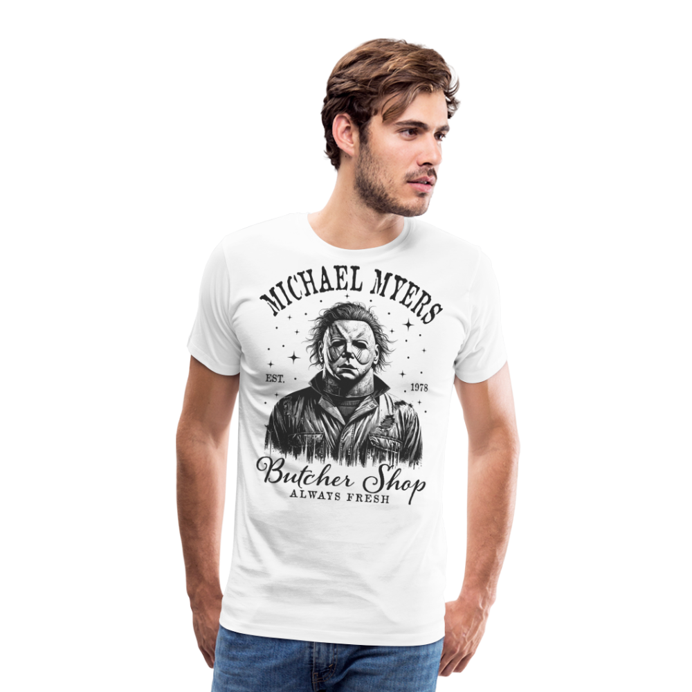 Myers Halloween Horror Premium T-Shirt Herren - Weiß