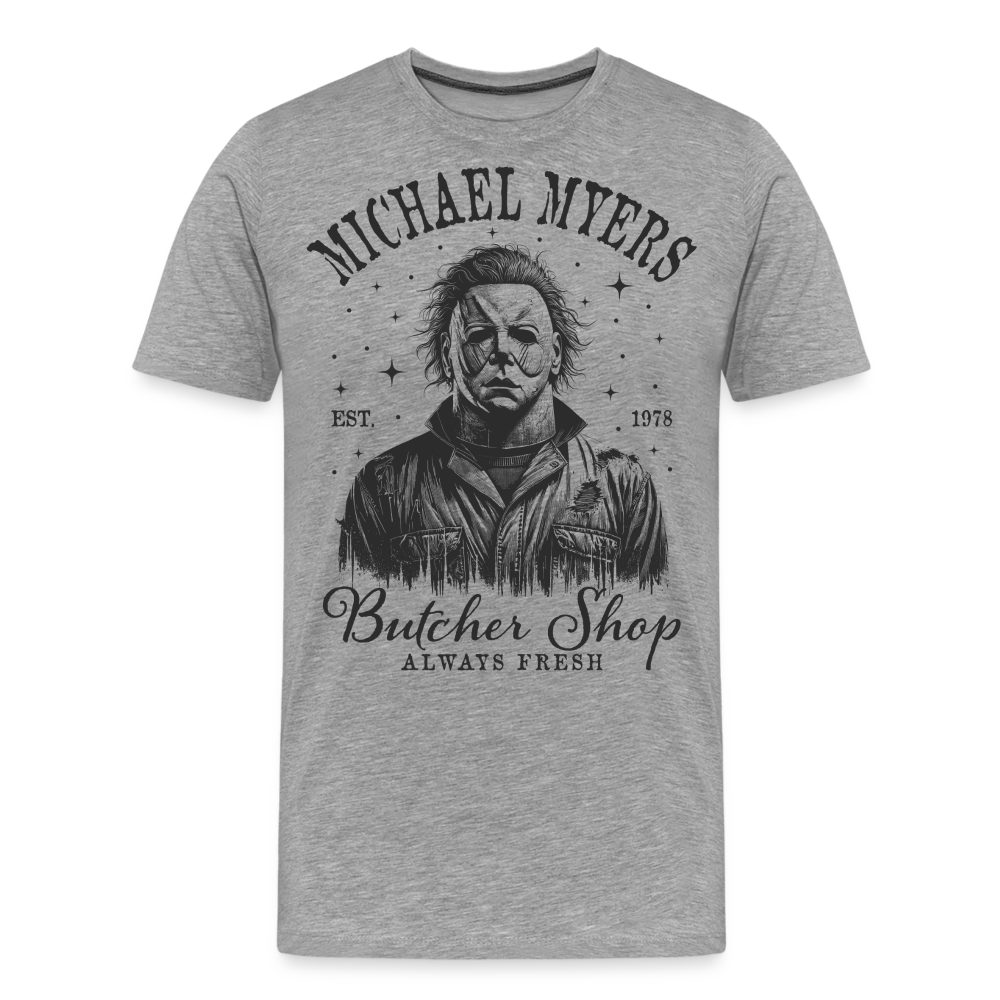 Myers Halloween Horror Premium T-Shirt Herren - Grau meliert